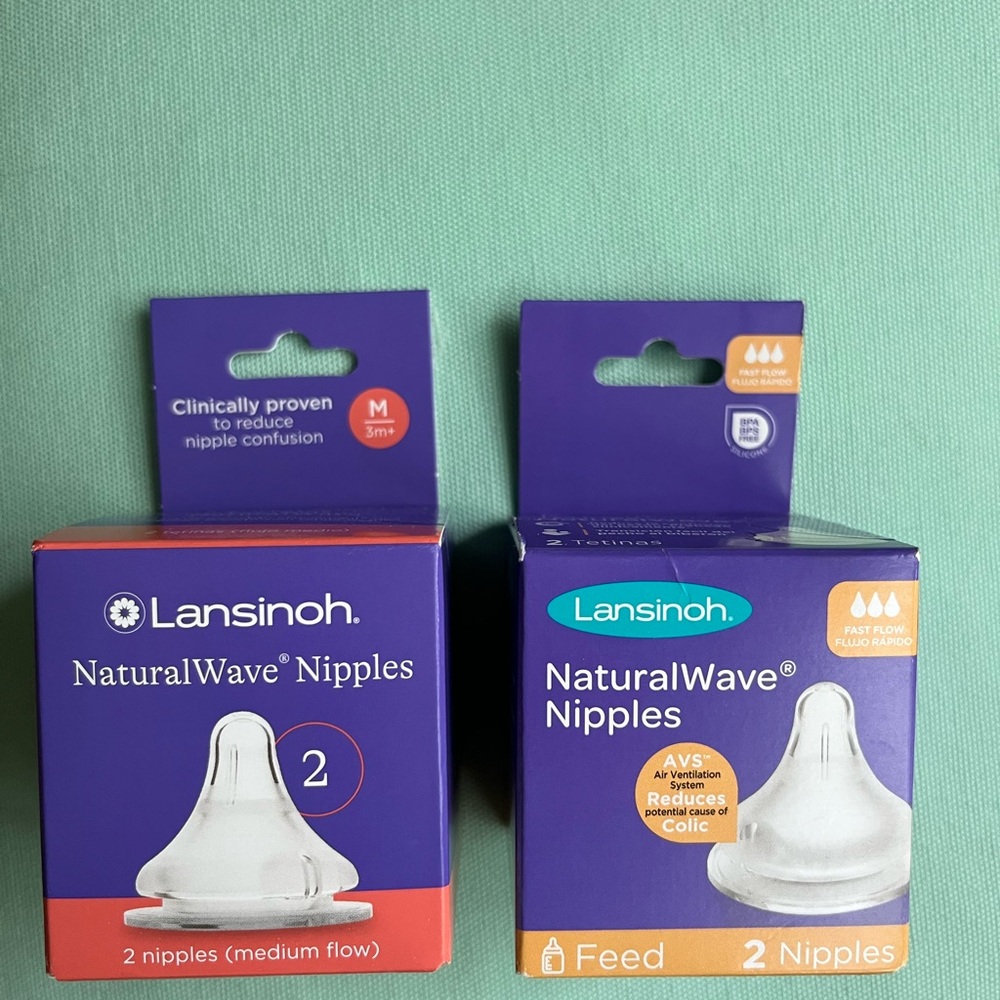Lansinoh Feeding Nipples (Medium and Fast Flow)